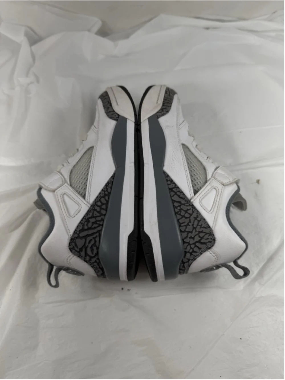 Jordan Spizike Low TD Little Kids Shoes White Grey Cement FQ3952-102 Size 2Y